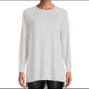 Lafayette 148 New York light pearl gray tunic blouse lightweight cotton